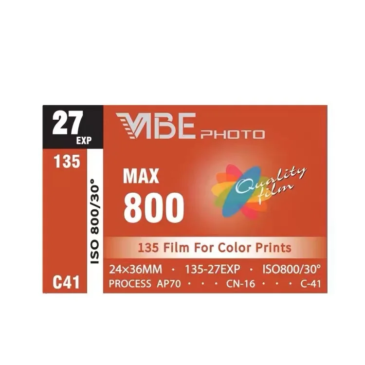 1 рулон VIBE Max 800 цветная пленка ISO 800 135 отрицательная пленка 27EXP/рулон для камеры VIBE 501F