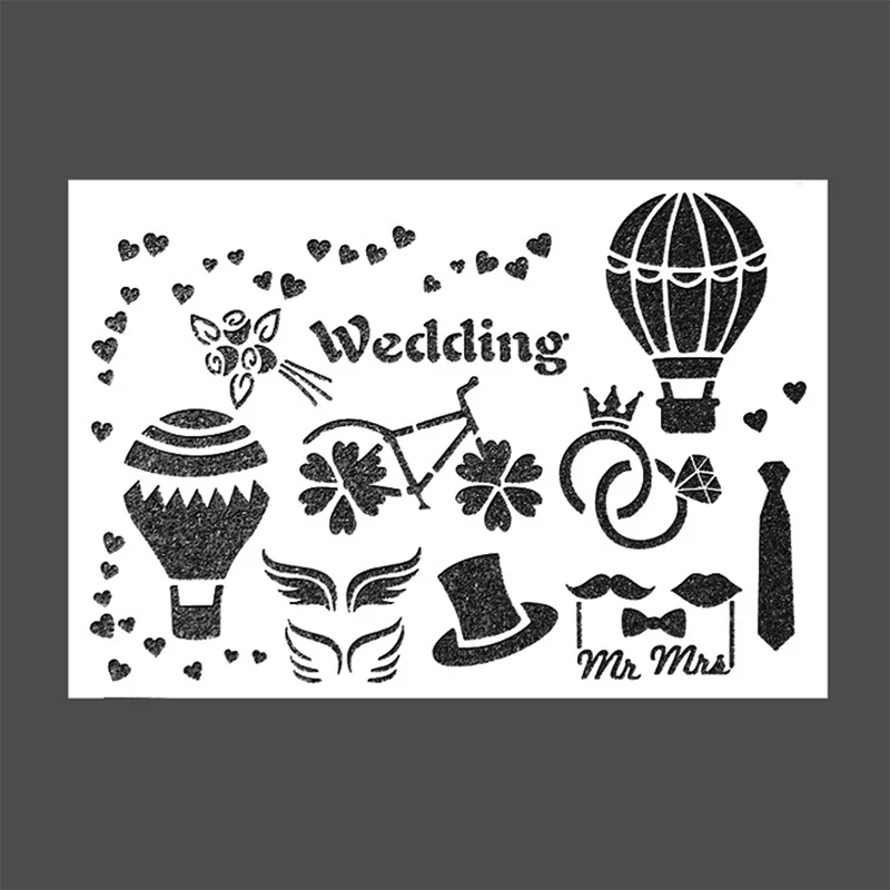 Большой Многоразовый трафарет лазерная резка шаблон для пола стены плитки ткани мебель