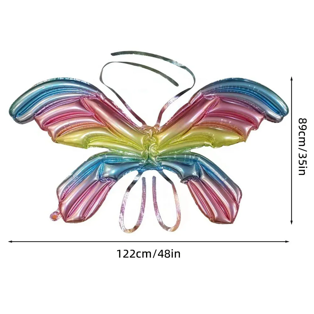 New Design Party Cartoon Birthday Mylar Globo Butterfly Wing Foil Balloons For Kids Cosplay Foil Balloon Decoration