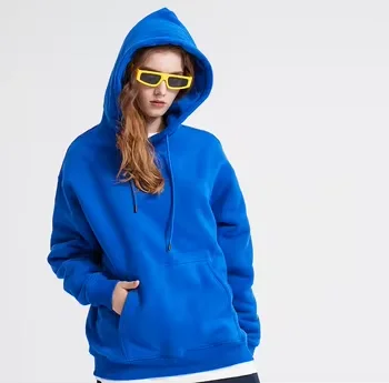 High quality custom sportswear hoodies for men autumn fashion design knitted pullover casual baggy solid color hoodie wholesale