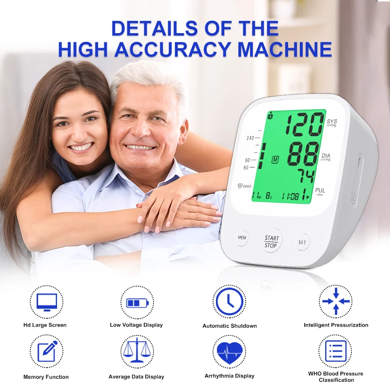 AXD Care AXD-812 New Design Blood Pressure Measuring Devices Arm Cuff Digital BP Apparatus Electronic Arm Blood Pressure Monitor