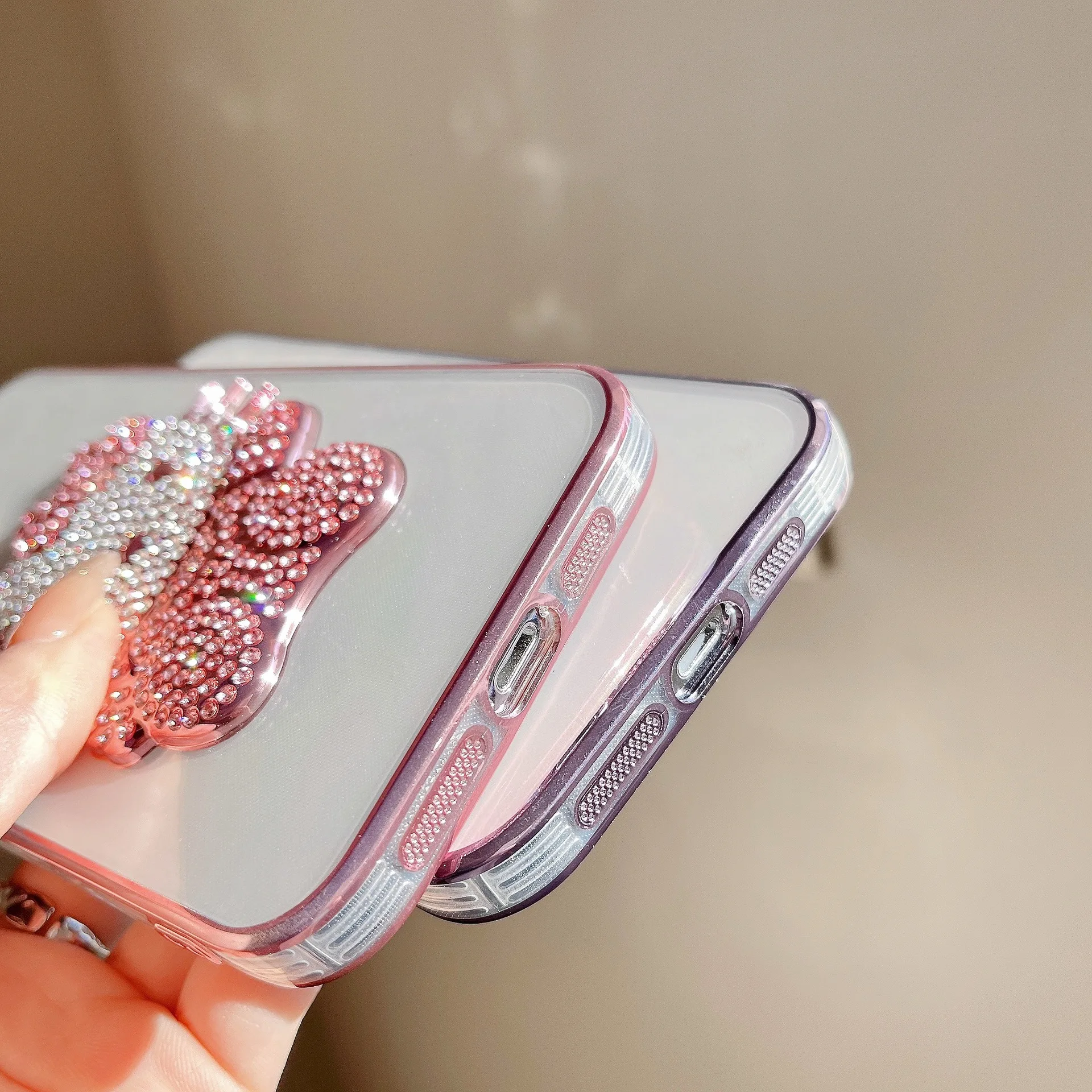 hello cute kitty Luxury diamond electroplating phone case for iphone Xr Xs 11 12 13 14 Pro Max Cell Cover