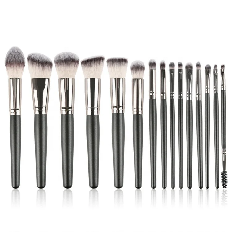 
Professional Trade Assurance Free Sample Private Label 15 Pcs Kabuki Makeup Brush Set Your Own Brand Makeup Brushes 