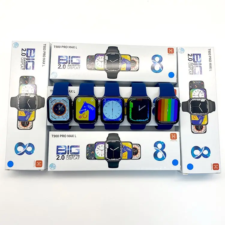 Wholesale Smart Watch t900 pro max L 2.0 serie 8 Waterproof Full Touch Bt Call Sport Heart Rate Monitor T900Pro max L Smartwatch