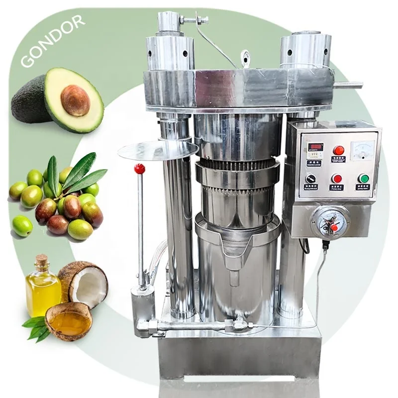 Hydraulic Cold Press Sun Flower Olive Ground Nut Oil Extruder Pressing Extractor Machine for Oil