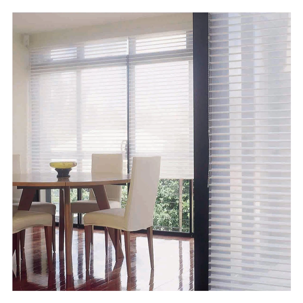Stardeco Colorful Rainbow Blind Roller Fabric Horizontal Pattern Shangri-la Triple Shading Window Blinds