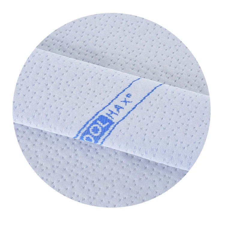 100 Polyester  Custom Knitted Jacquard Mattress Ticking Fabric For 200G Blue Coolmax Knitted Jacquard