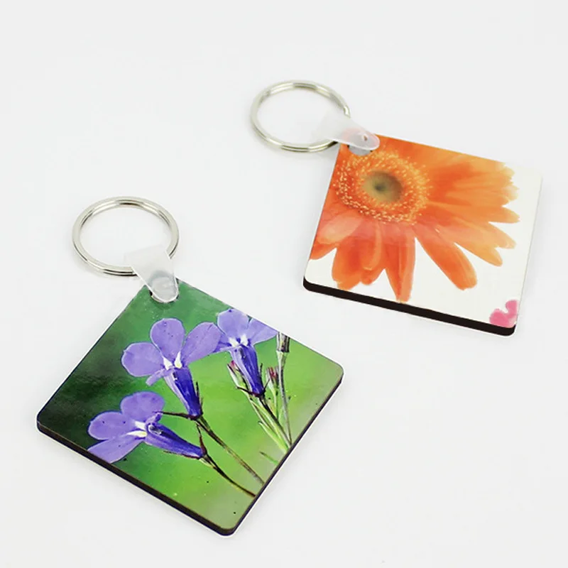 Blank Heat Transfer Keychain Sublimation Wooden Keychain Printable Sublimation MDF keychain