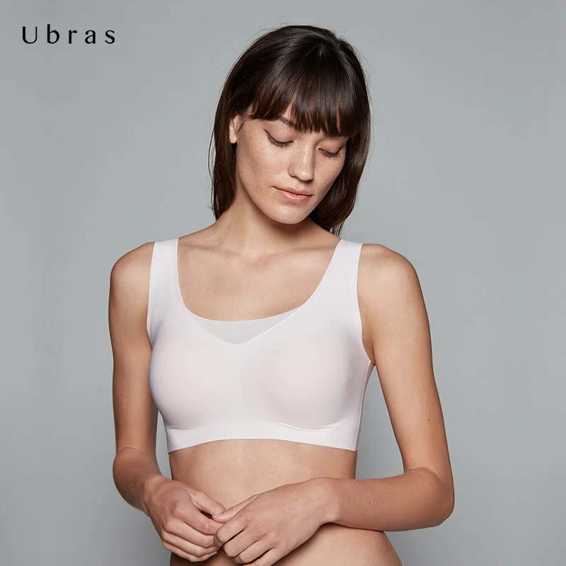 UW114029 Wholesale Anti-Bacteria Fabric Cooling Transparent Vest Bras Womens