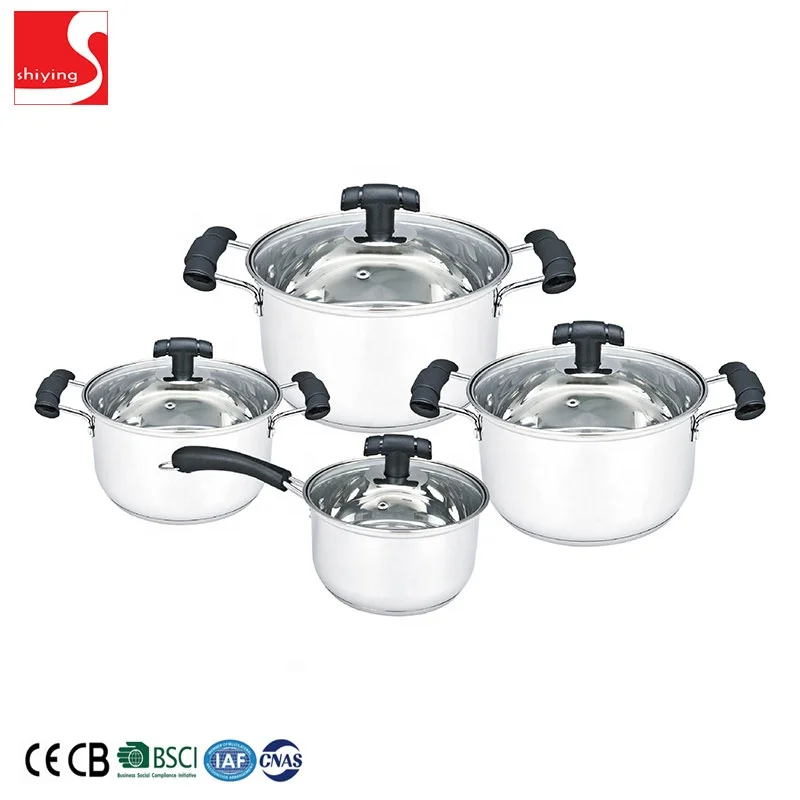 SY-кухонная утварь Оптовая продажа фабрики посуда из нержавеющей стали набор кастрюль и сковородок набор