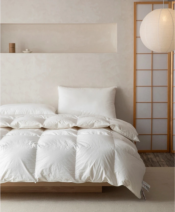Best-selling White goose down duvet soft warm bedding set 100% cotton Ultra-Soft Skin-Friendly Breathable comfortable at home