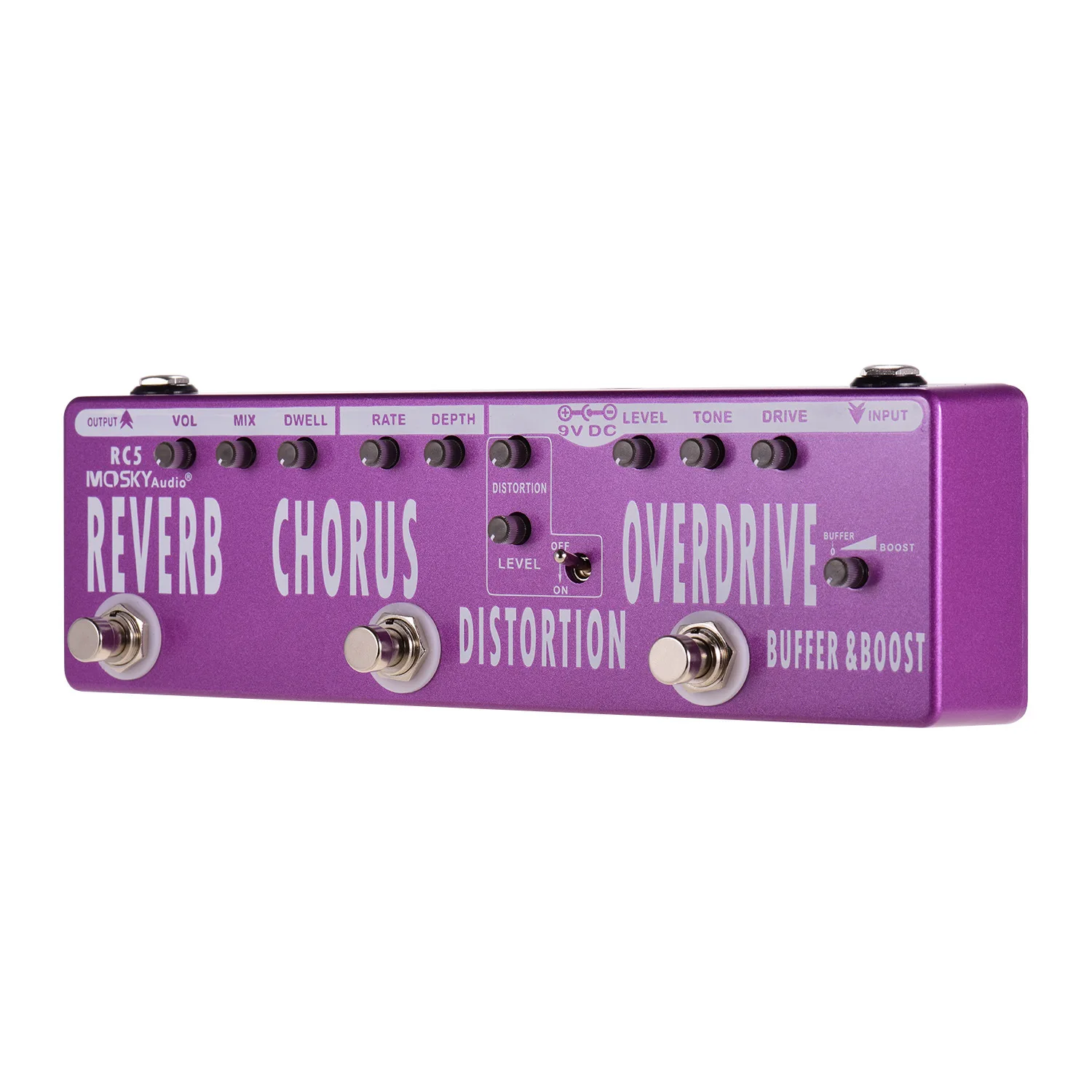 Export explosion purple Multi-Effects Pedal wholesale 5 Effects in 1 Unit effect pedal