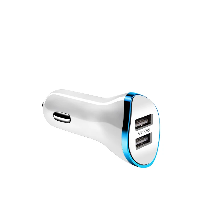 
factory QC 3.0 dual port usb car charger 3.1A PD fast mobile phone charger with LED light for iphone X/max/8/7/6s/plus 