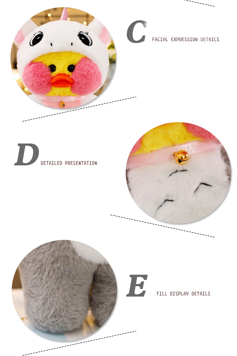 30cm Cute LaLafanfan Cafe Decor Plush Toy Stuffed Soft Kawaii Duck Doll Hyaluronic Acid Little Yellow Duck Pillow