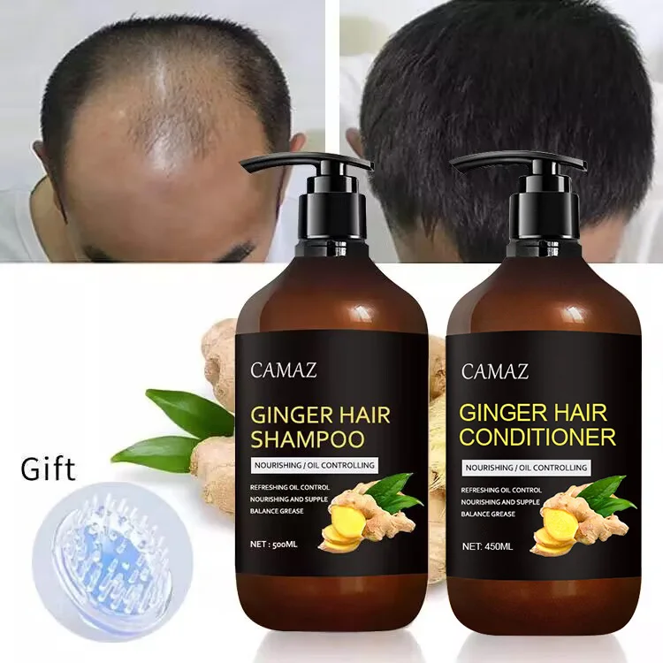 Private Label OEM Ginger long hair growth Shampoo Nature Organic african hair shampoo conditioner