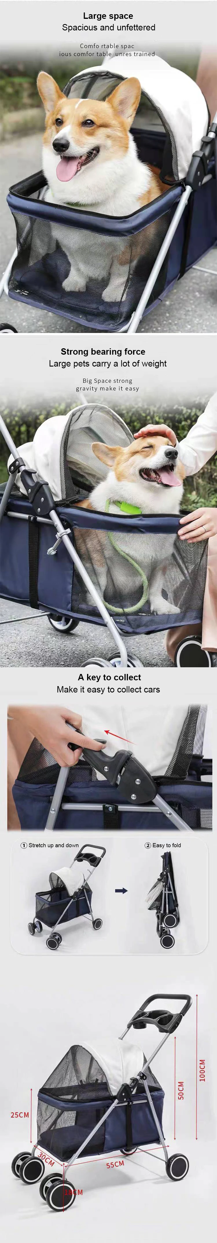 fold dog stroller  (6)