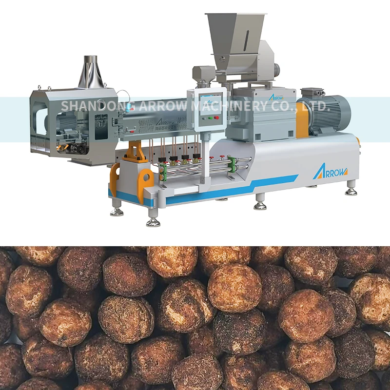 Shandong Arrow Efficient cereal corn making machine fried stainless extruder  puffed corn cereal snacks