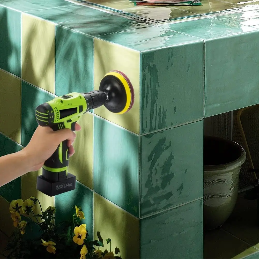 Aluminum Oxide Material Non Woven Nylon Hand Cleaning Pad Nylon Scouring Pads Round  For Kitchen