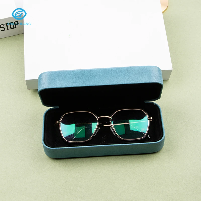 Factory Wholesale Cheap Luxury Pu Leather Metal Eyeglass Hard Custom Glasses Case Eyewear Case Sunglasses