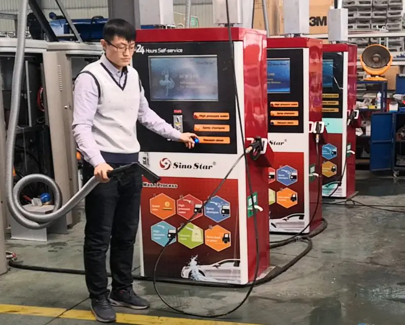 Automatic Coin/card operated car wash self service station/self service steam auto car wash