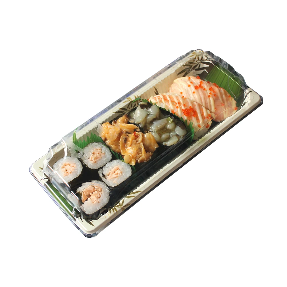 
Containe Biodegradable Takeaway Plastic Sushi Disposable Paper Food Packaging Box 
