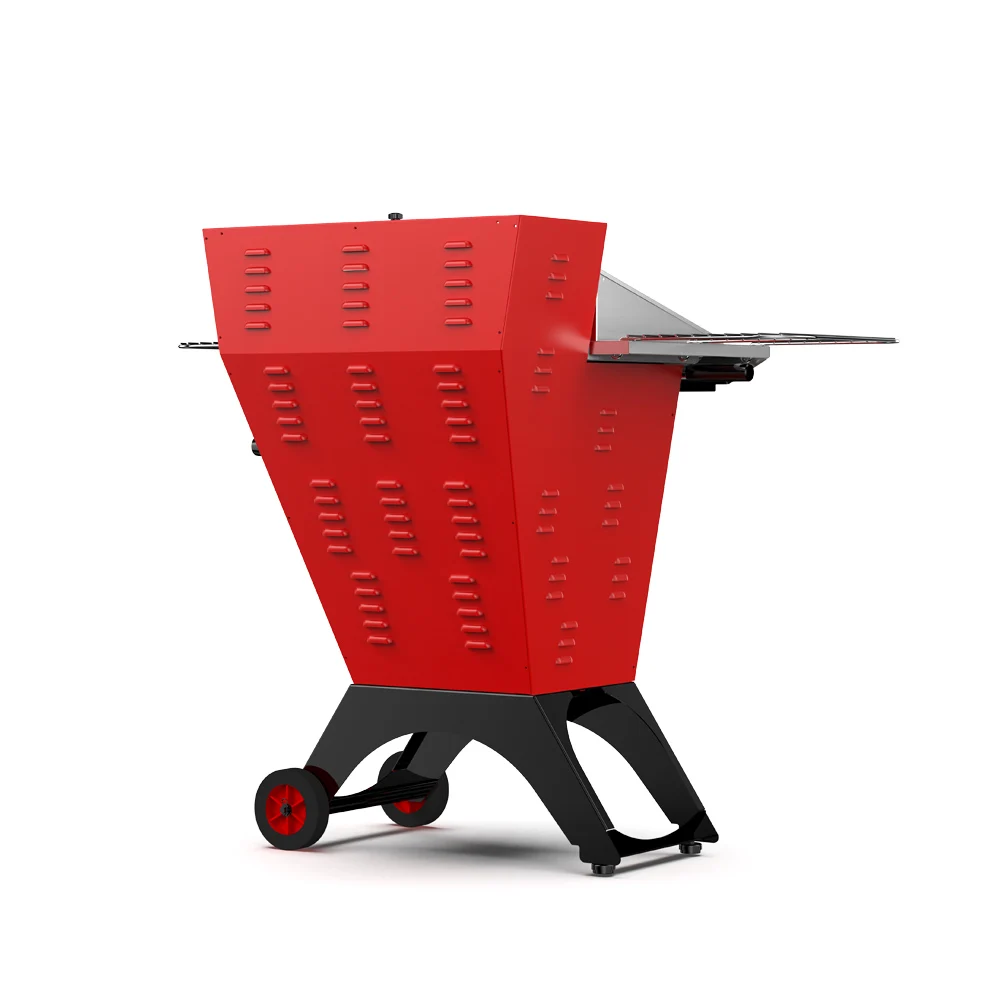 BBQ01 Freestanding Camping removable Pellet cooking Stove Outdoor BBQ Smoking Grill With Wheel