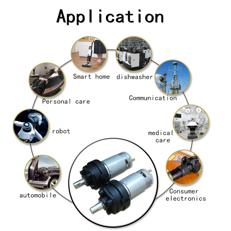 Manufacturer customized 40mm low noise 12V transmission ratio 36 high torque plastic miniature DC planetary reducer motor