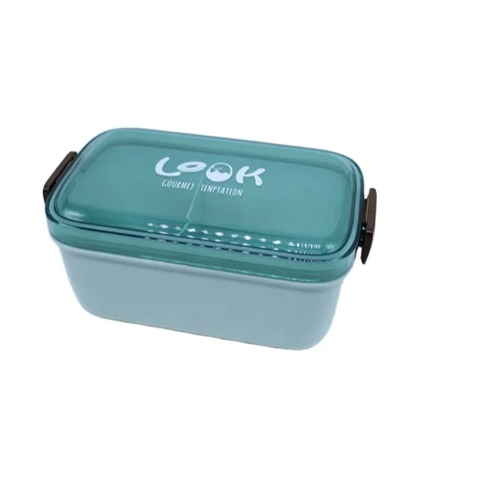 superior quality plastic material 2 compartment bpa free lunch box with compartment
