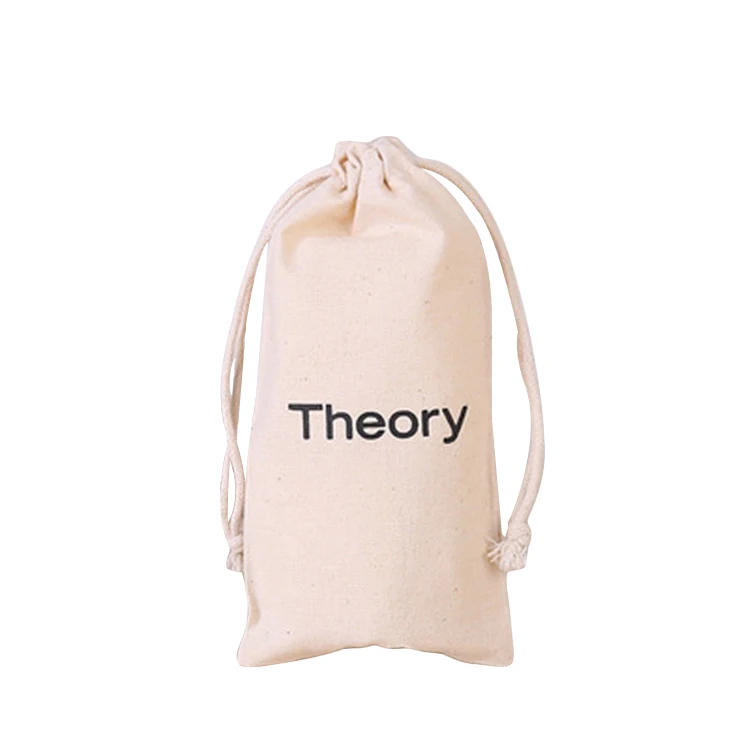 Wholesale Dust Eco Fabric Cosmetic Lunch Tea Gift Small Canvas Packaging Custom Logo Jewelry Pouch Cotton Drawstring Bag