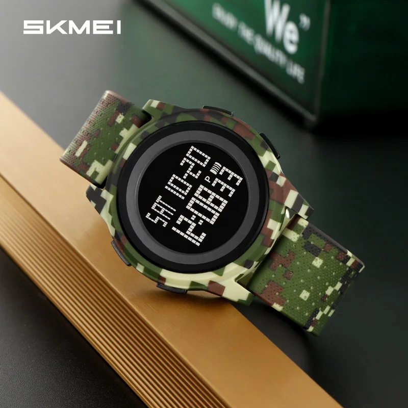 SKMEI 2378 New Relogio Men Outdoor Electronic Digital 50m Waterproof Sports Thin Relojes Fashion Lower Price Calendar Watches