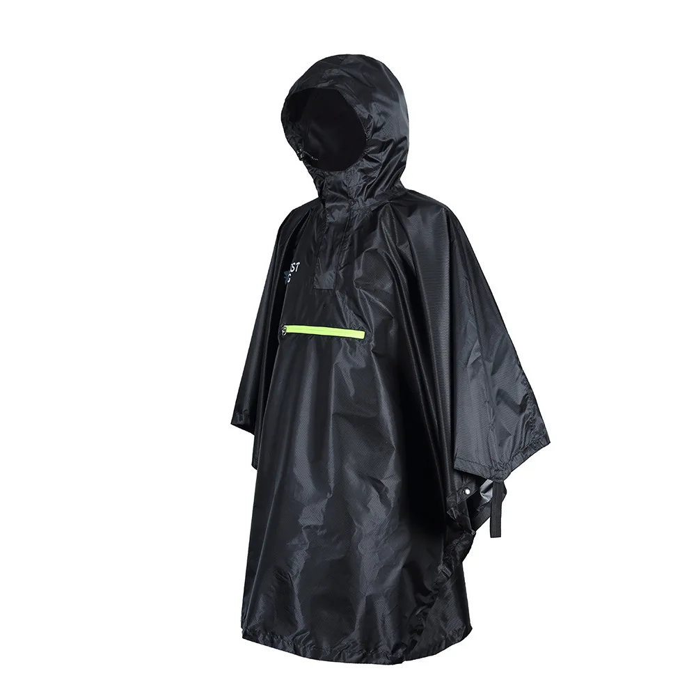 Polyester taffeta rubber raincoat outdoor cycling hiking sport poncho tactical rain coat