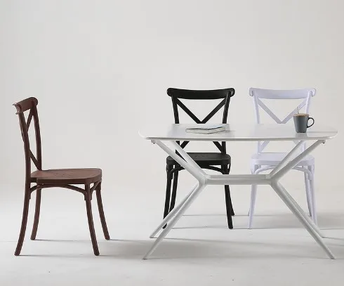 Modern Monoblock Chairs White Kitchen PP Sillas Stackable Chairs Event Plastic Restaurant Dining Chairs