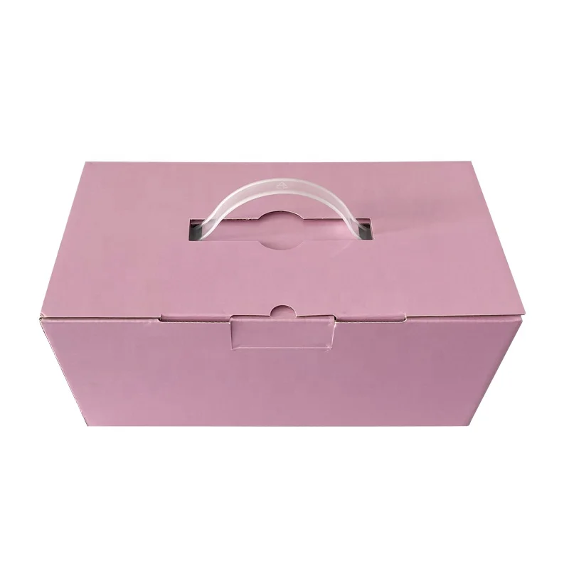 popular paper packaging manufacturer custom design corrugated foldable colorful handle fruit box stuff carton cheap paper box