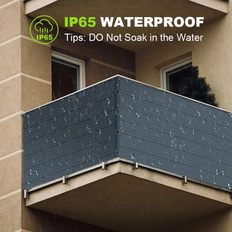 200W Plug-and-Play Flexible Solar Panel Balcony System Kit Monocrystalline Silicon Material for Home Use