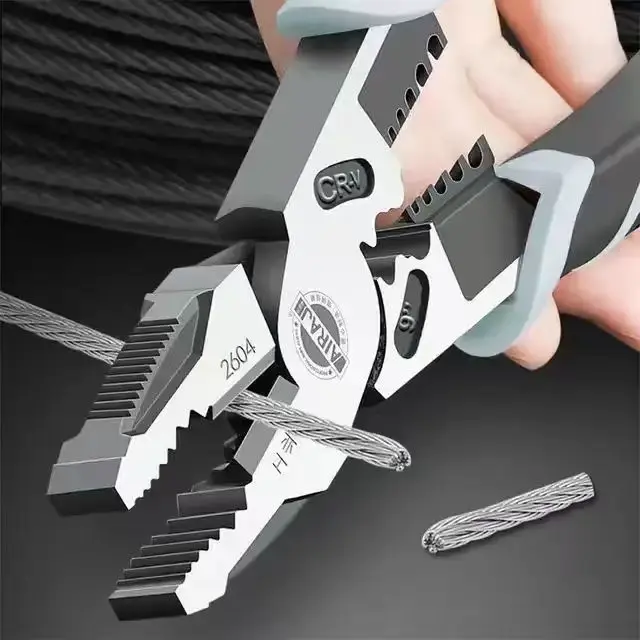 Industrial grade vice Multi-function wire pliers Optical fiber crimping pliers Electrical pliers with PVC handle
