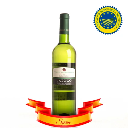 Сухое белое испанское вино Jaloco от компании Bodegas medinora, бутылка 750 мл