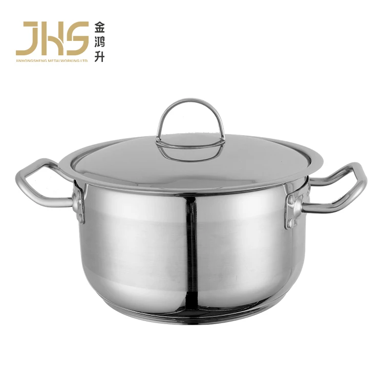 Factory price high quality soup pot kitchen cooking cookware set stainless steel pots casserole With Steel Lid
