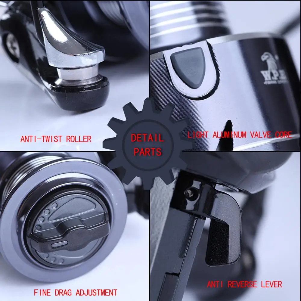W.P.E ATENZA 9+1 Ball Bearing Spinning Wheel High Speed 8KG Max Drag Power Freshwater Carp Fishing Reel 2000-5000 Series