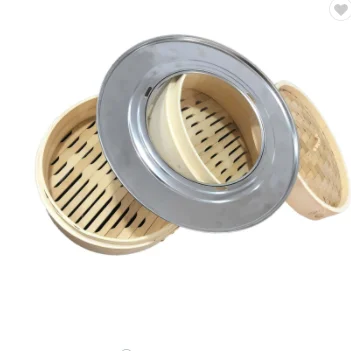 Оптовая торговля oem логотип по заказу покупателя в китайском стиле 10 дюймов ручная работа 2 уровня Мини пищевой решетка для варки Бамбуковая на плетеная