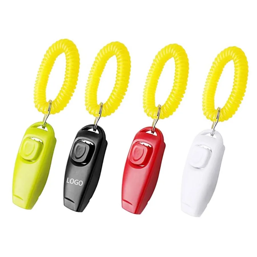 promotional gift for pet dogs crisp sound clicker with high frequency dog whistle
