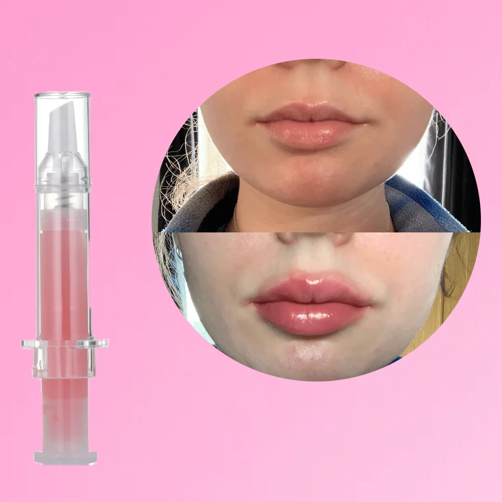 Top ranking lip fuller plump pout lip booster syringe vegan 4 shades instant lip plumper gloss
