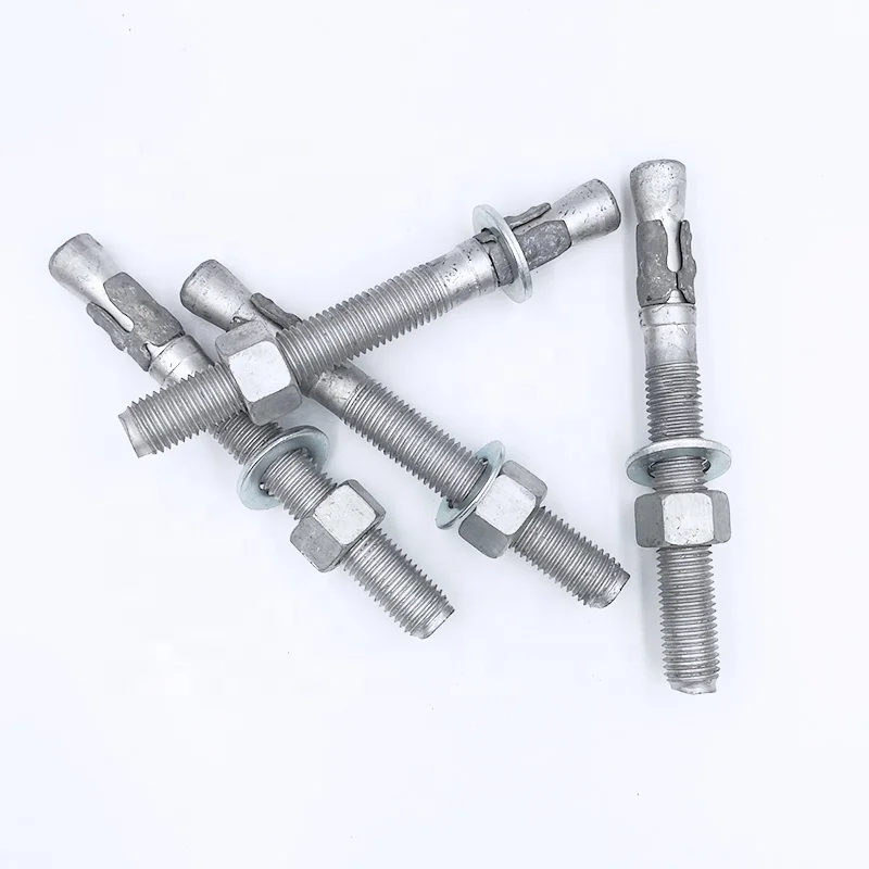 H.D.G Carbon Steel Wedge Anchor Hot Dipped Galvanized Expansion Anchor Bolt Dyna Bolt