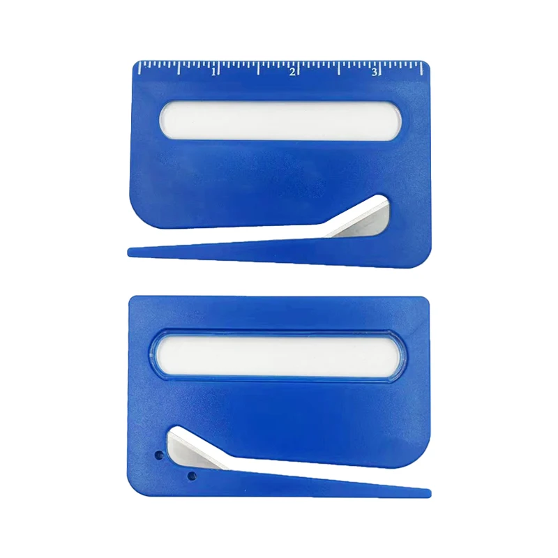 customized cute manual designer paper gift mail cutter 3 in 1 safety box cutter with concealed blade