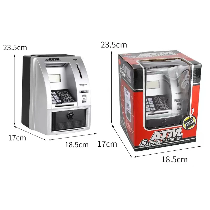 Customization Hot Selling Piggy Bank For Kids Pretend Play Plastic ATM Piggy Bank Educational Toys Electronic Piggy Bank