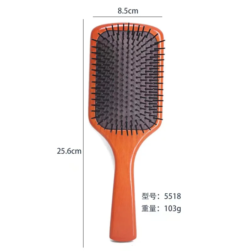 Massage Comb Factory Natural Soft Bristles Hair Brush Small Wood Hair Massage Brush And Comb Set