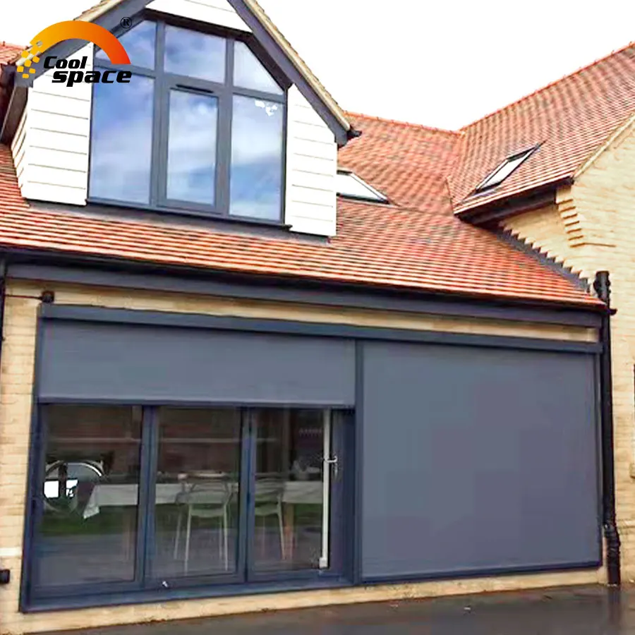 Hot sale electric automatic zip screen blinds shades vertical motorized shade