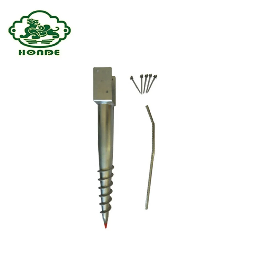 Galvanized Q235 Ground Anchors Screw Piles With U Shaped Flange