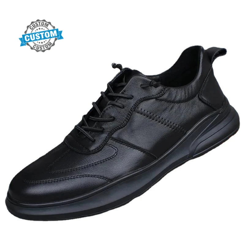Big size  leather dress shoes for men trendy mens office shoes breathable casual men dress shoes