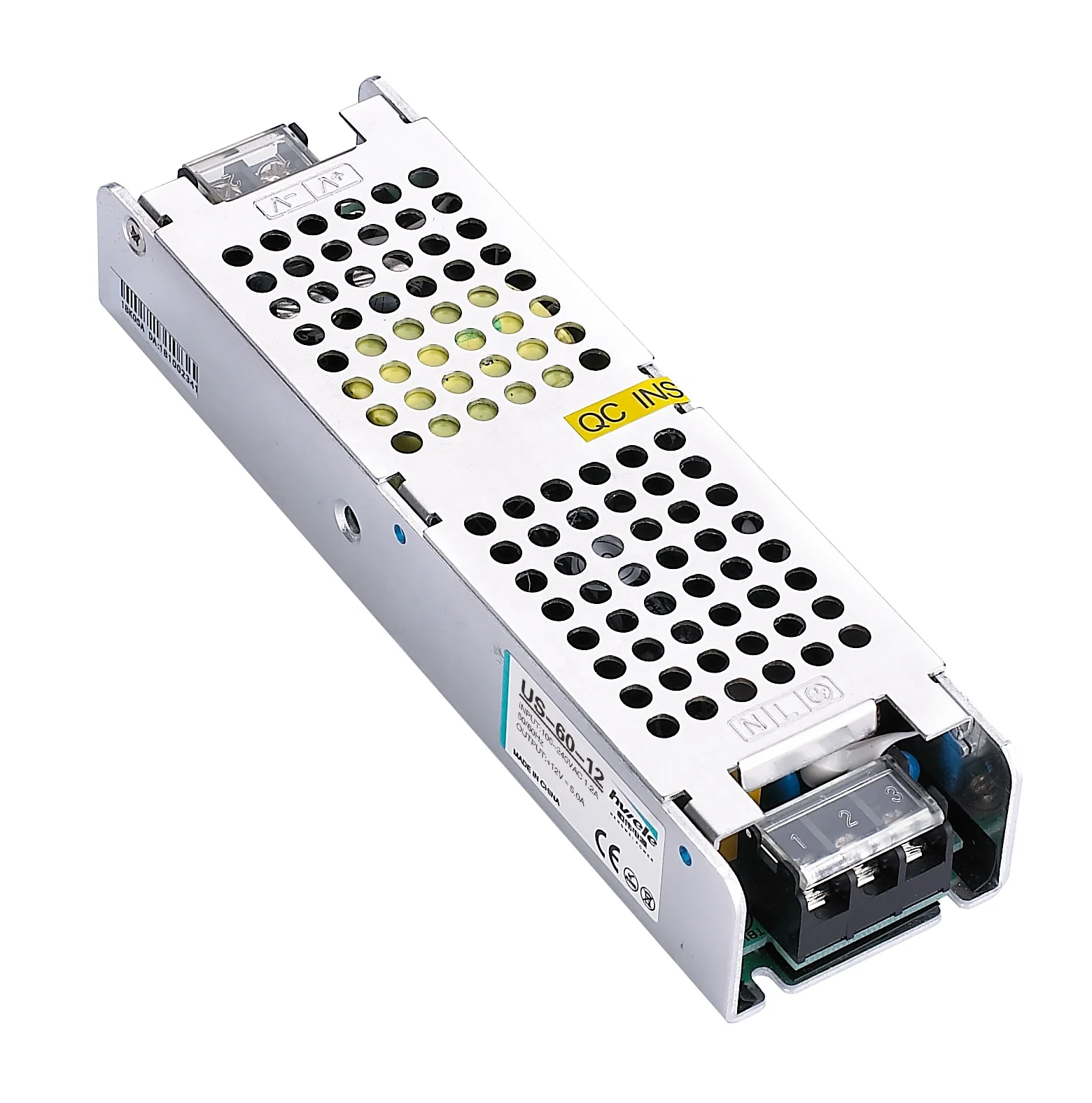 CE ROHS Утвержденный тонкий тип CV закрытый US-60-12 60W 12V 5A трансформатор для светодиодного
