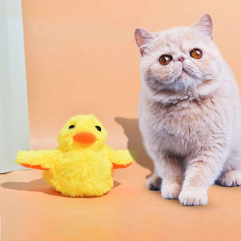 Hot sale Interactive Electronic USB flippy luxury pet cat plush waggincat interactive chew toy